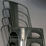 TOLIX industrial chair in brushed varnished steel