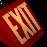 grand exit Lampe opaline rouge socle metal