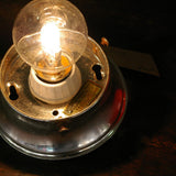 grand exit Lampe opaline rouge socle metal