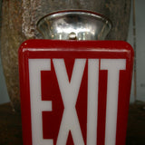 grand exit Lampe opaline rouge socle metal