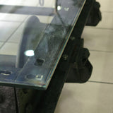 grande Table basse metal industrielle wagon de mine plateau verre