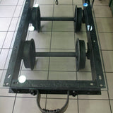 grande Table basse metal industrielle wagon de mine plateau verre