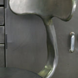 ancienne Chaise basse d atelier industrielle nicolle "" dit queu de baleine ""