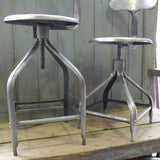 ancienne Chaise haute d atelier industrielle nicolle "" dit queu de baleine ""