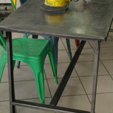 Table ou bureau metal industriel des annees 50 militaire