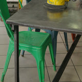 Table ou bureau metal industriel des annees 50 militaire