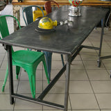 Table ou bureau metal industriel des annees 50 militaire