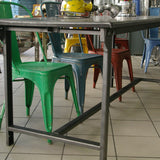 Table ou bureau metal industriel des annees 50 militaire
