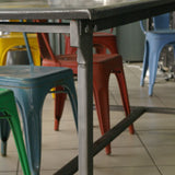 Table ou bureau metal industriel des annees 50 militaire