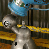 Unique lampe Jielde 1 applique finition bleu vintage industrielle