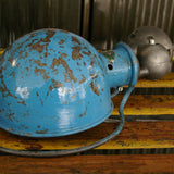 Unique lampe Jielde 1 applique finition bleu vintage industrielle