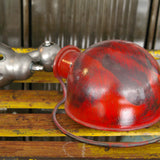 Unique lampe Jielde 1 applique finition rouge vintage industrielle