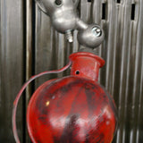 Unique lampe Jielde 1 applique finition rouge vintage industrielle