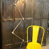 Lampe d atelier industrielle Jielde 5 bras polie graphite