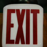 grand exit Lampe opaline blanche socle metal