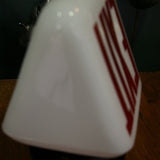 grand exit Lampe opaline blanche socle metal