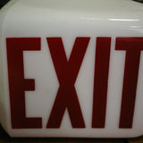 Exit Lampe opaline blanche socle metal