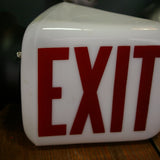 Exit Lampe opaline blanche socle metal