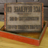 Ancien tampon de transport de caisse de vin de Vidal Fleury cote rotie