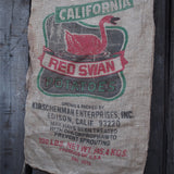 Ancien sac à pomme de terre americain, déco vintage USA