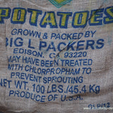 Ancien sac à pomme de terre americain, déco vintage USA