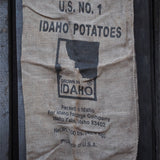 Ancien sac à pomme de terre americain, déco vintage USA