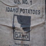 Ancien sac à pomme de terre americain, déco vintage USA