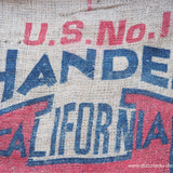 Ancien sac à pomme de terre americain, déco vintage USA