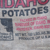 Ancien sac à pomme de terre americain, déco vintage USA