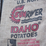 Ancien sac à pomme de terre americain, déco vintage USA