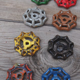 Lot of old factory valves, ideal as industrial drawer knobs
