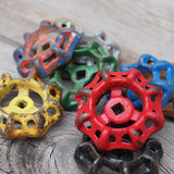 Lot of old factory valves, ideal as industrial drawer knobs