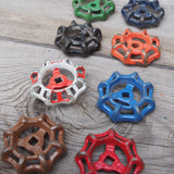 Lot of old factory valves, ideal as industrial drawer knobs