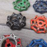 Lot of old factory valves, ideal as industrial drawer knobs