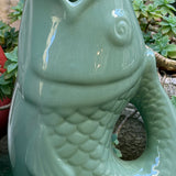 Vase pichet poisson gm matcha L16,5 P11 H25,3cm