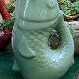 Vase pichet poisson gm matcha L16,5 P11 H25,3cm