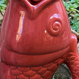 Vase pichet poisson gm terracotta L16,5 P11 H25,3cm