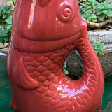 Vase pichet poisson gm terracotta L16,5 P11 H25,3cm