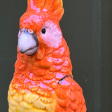 Vase en céramique Perroquet orange sur perchoir
