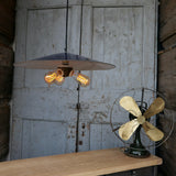 abat jour tres grand Americain lampe industrielle americaine systeme benjamin 3 light