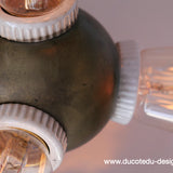 abat jour tres grand Americain lampe industrielle americaine systeme benjamin 3 light