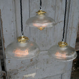 1 abat jour suspension atelier holophane lampe industrielle