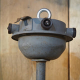 pendant light with grey enameled lampshade, Bauhaus industrial style