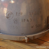 pendant light with grey enameled lampshade, Bauhaus industrial style