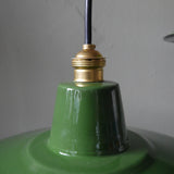 grand abat jour emaillee lampe industrielle vert