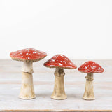 Ornement de champignon forestier de 11 cm