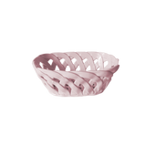 Panier ceramic rectangle rose pm L25,5 P14,6 H9cm