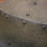 curiosité ancien masque de soudeur sur socle