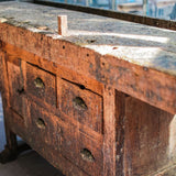 etabli menuisier industriel poste de travail patine d'origine