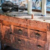 etabli menuisier industriel poste de travail patine d'origine